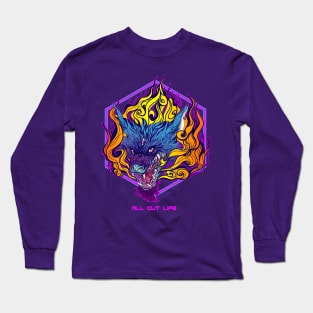 wolf fire Long Sleeve T-Shirt